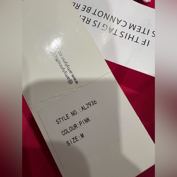 AMYLYNN Pink Alice Straight Leg High Rise Trousers wide leg pants - Picture 4 of 4